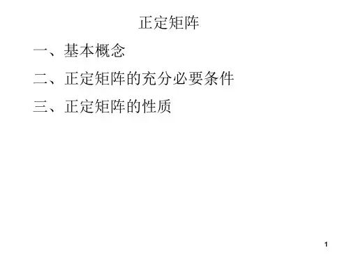 正定矩阵ppt