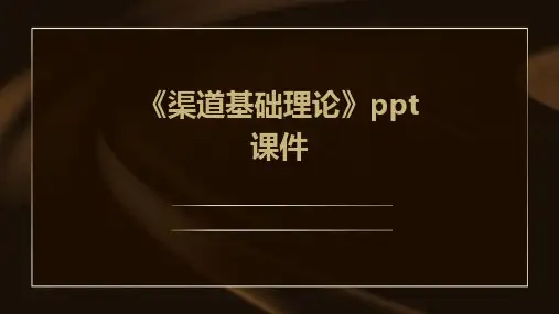 《渠道基础理论》课件