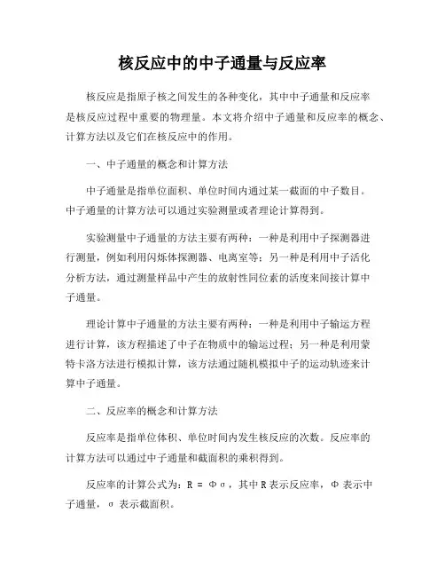 核反应中的中子通量与反应率