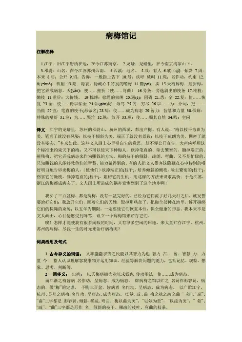 病梅馆记