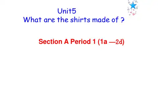 Unit5SectionA(1a2d)课件人教版英语九年级全册(1)