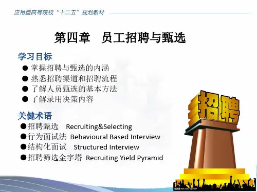 人力资源管理课件：第四章  招聘与甄选