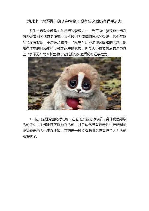 地球上“杀不死”的7种生物：没有头之后仍有还手之力