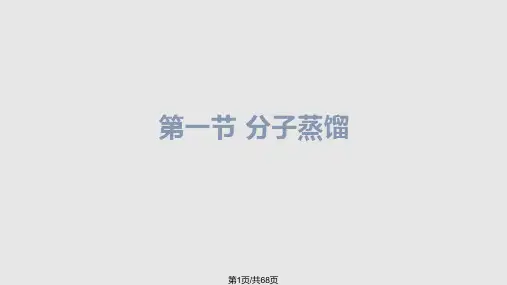 分子蒸馏与水蒸气蒸馏解析PPT课件