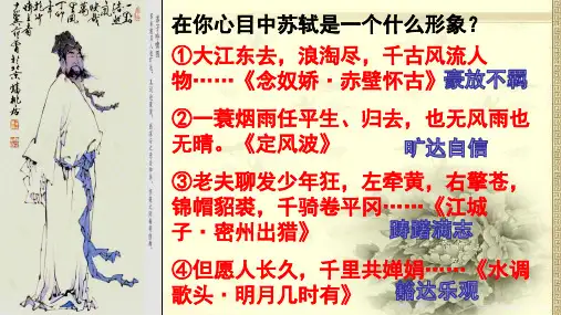 高中唐诗宋词苏轼《江城子词两首》课件(30张ppt)