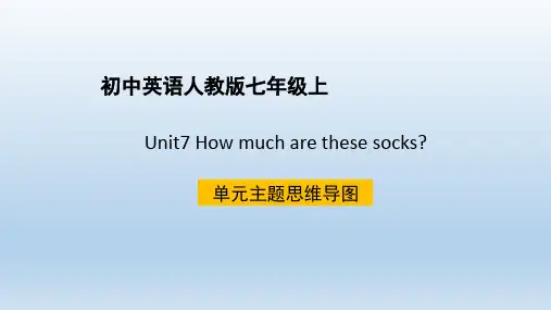 人教版七年级英语上册Unit7_单元主题思维导图