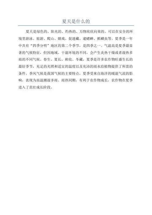 夏天是什么的