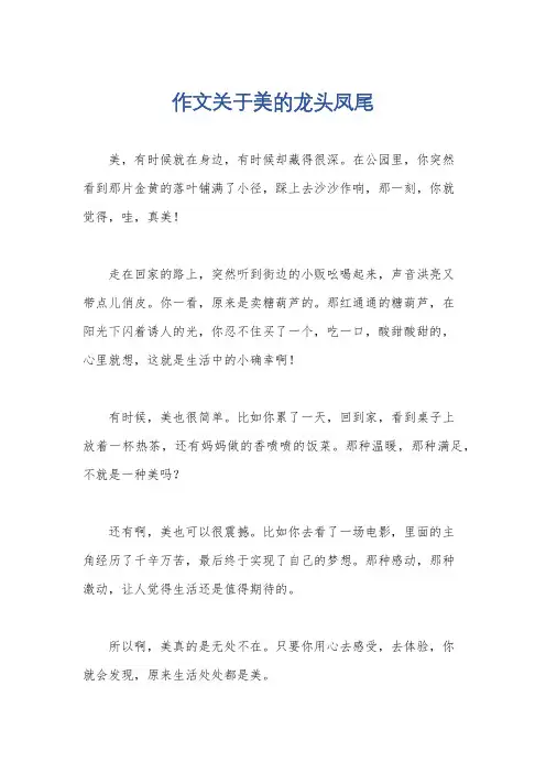 作文关于美的龙头凤尾