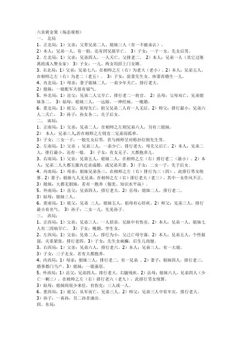 六亲黄金策