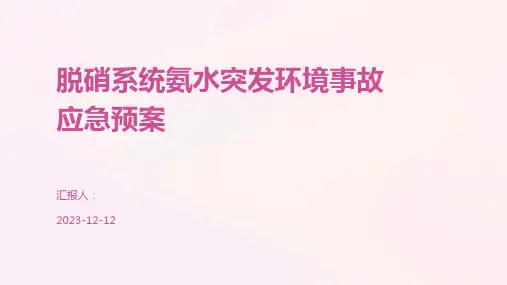 脱硝系统氨水突发环境事故应急预案