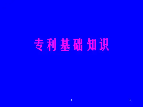 专利基础知识PPT课件