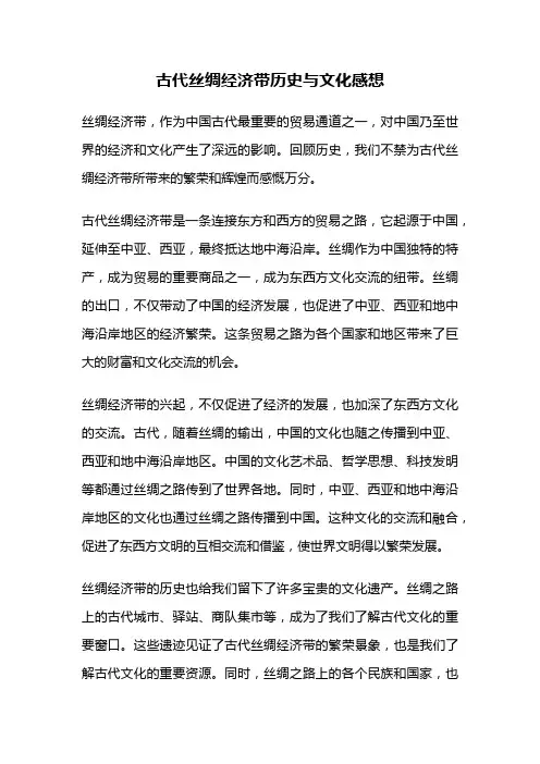 古代丝绸经济带历史与文化感想