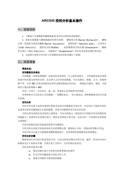 ARCGIS空间分析操作步骤详解