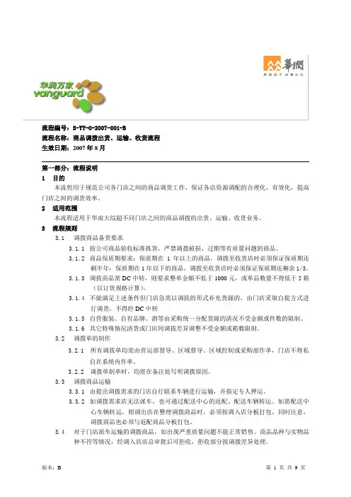 超市管理----10-商品调拨出货、运输、收货流程