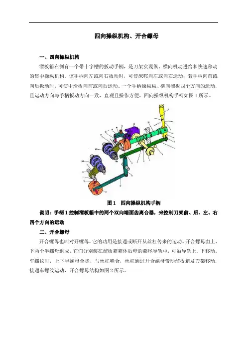 四向操纵机构、开合螺母 相关知识