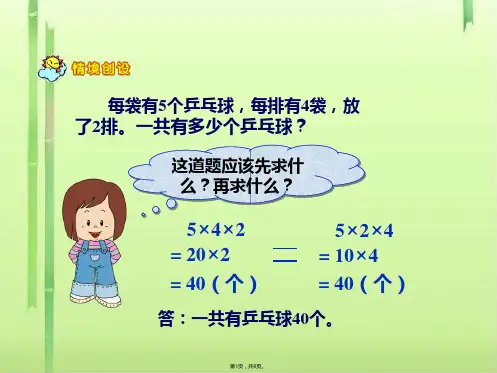 四年级上学期数学6乘法结合律 公开课教学PPT课件(共6张PPT)