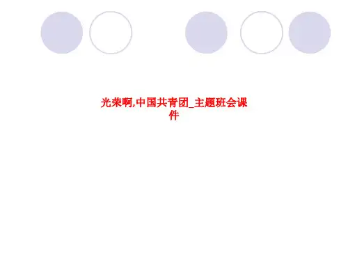精品课件-光荣啊,中国共青团_主题班会课件