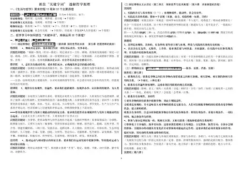 抓住关键词透解哲学原理