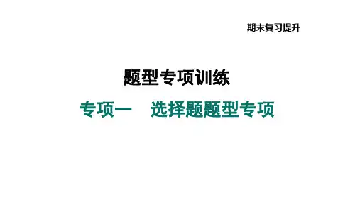 部编版九年级历史上册复习课件--专项一 选择题题型专项