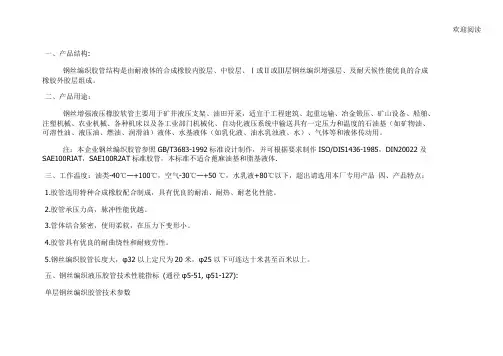 高压胶管标准