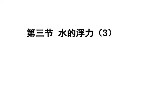 浙教版八年级科学上册水的浮力