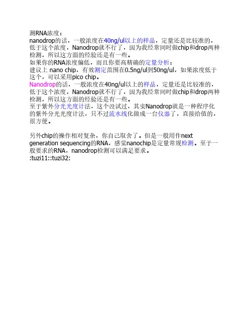 测RNA浓度