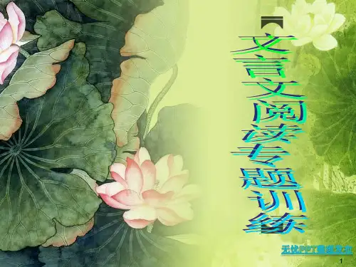 文言文阅读大全PPT课件