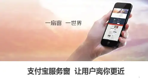 支付宝服务窗介绍ppt课件