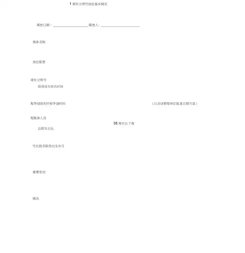 创建青年文明号-表格