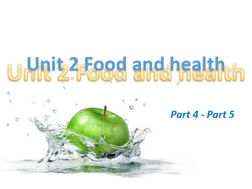 剑桥(join in)版六年级英语下册课件Unit 2 Food and health(4)