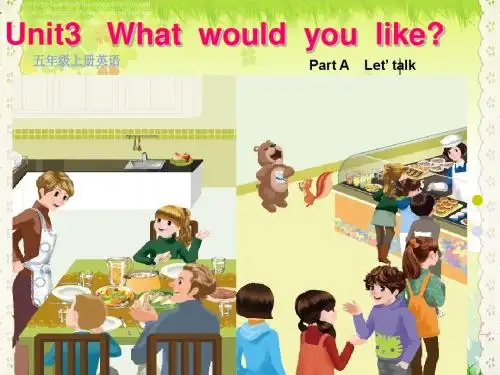 人教版(PEP)五年级英语上册Unit3 What would you like PartA Let'talk课件