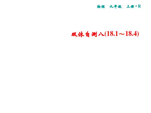 秋人教版物理九年级上册习题课件：双休自测八(18.1～18.4)(共16张PPT)