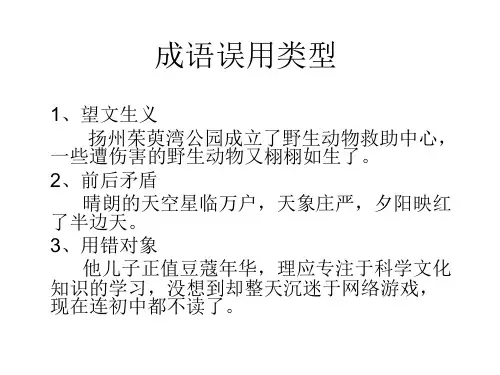 成语误用类型