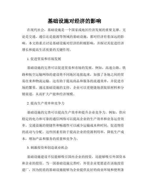 基础设施对经济的影响