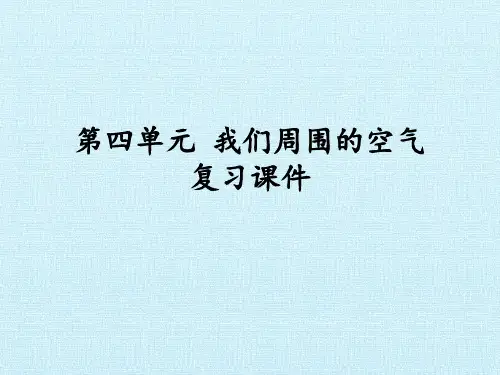 鲁教版初中初三九年级上册化学：第四单元  我们周围的空气 复习课件