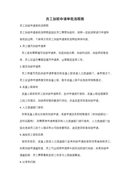 员工加班申请审批流程图