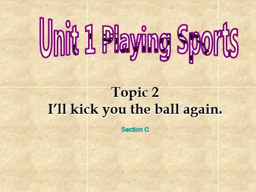 仁爱版八年级英语上册 Unit 1 Topic 2 Section C