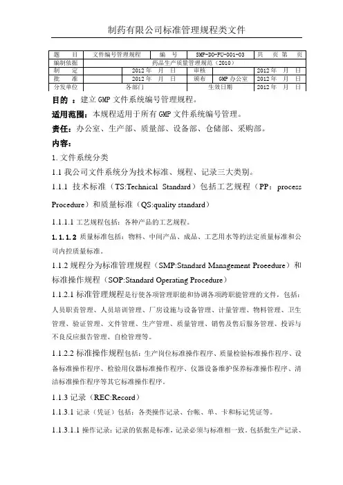 文件编号规程