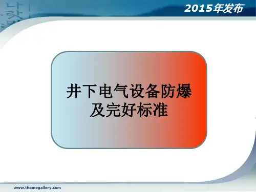 煤矿井下电气设备防爆及完好标准规定