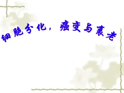 【高中生物】细胞分化、癌变与衰老ppt