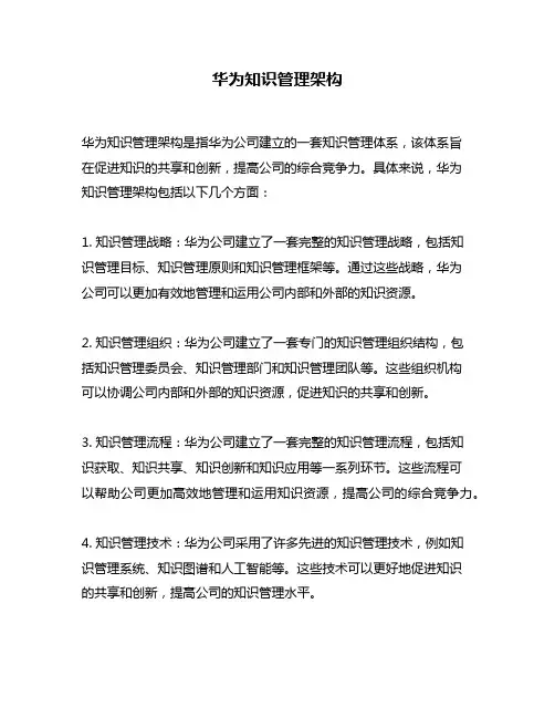 华为知识管理架构