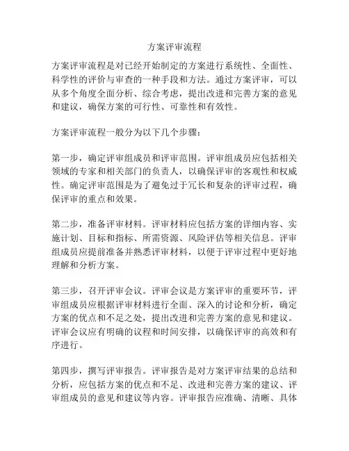 方案评审流程