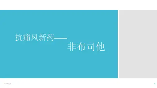 抗痛风新药非布司他-文档资料
