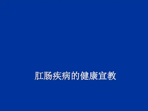 肛肠疾病健康宣教ppt课件