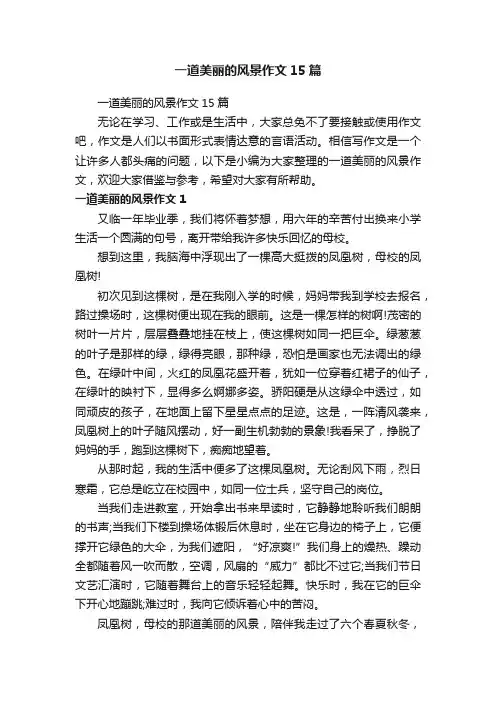 一道美丽的风景作文15篇 2
