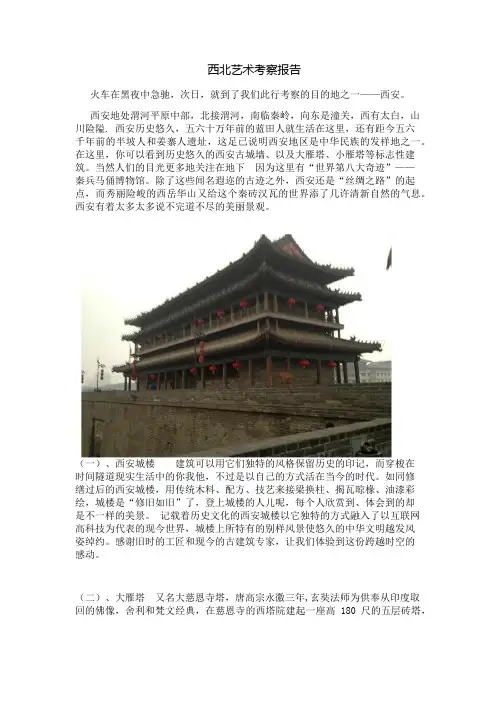 西北艺术考察报告