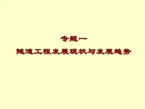专题一 隧道工程现状跟发展趋势资料文档