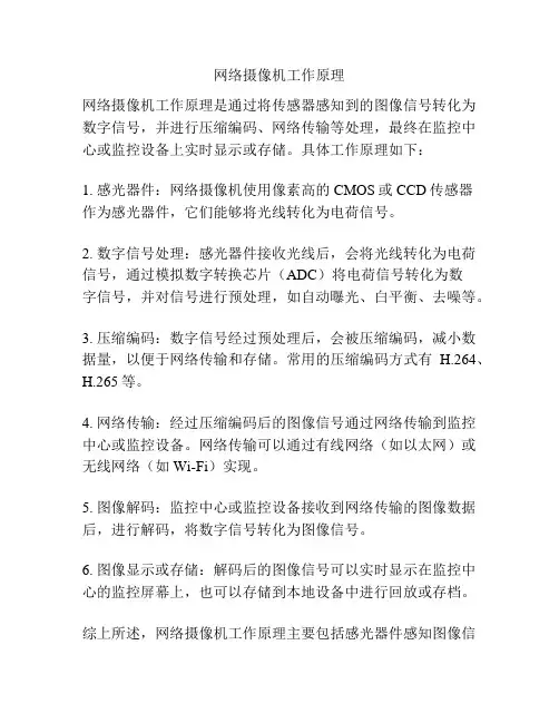 网络摄像机工作原理