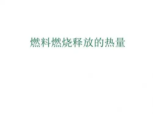 燃料燃烧释放的热量2