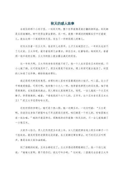 秋天的感人故事